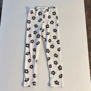 Zara Girls Ribbed Floral Leggings